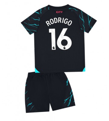 Manchester City Rodri Hernandez #16 Tredje trøje Børn 2023-24 Kort ærmer (+ korte bukser)